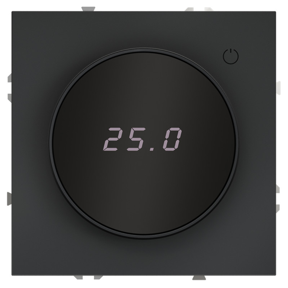 Терморегулятор электронный VOLTUM S70 с индикацией и датчиком, для теплого пола, (графит)