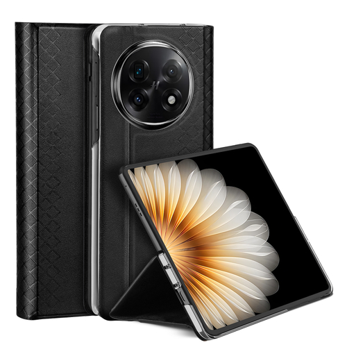 Чехол черного цвета с премиальной искусственной кожи от Dux Ducis для OPPO Find N5, серия Bril Series Case