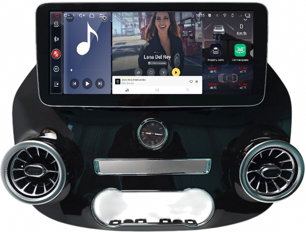 Магнитола для Mercedes-Benz Vito 2014-2023 - Redpower 85668XLM монитор 12.3" QLED в стиле Audi, Android 14, CarPlay, 4G SIM-слот