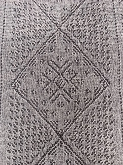 Оренбургский пуховый палантин А16070-01 белый отбеленный