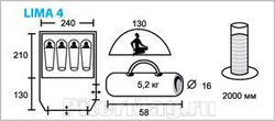 Палатка Trek Planet Lima 4 [70185]