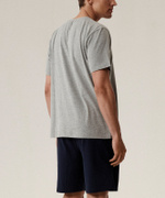 Мужская пижама Atlantic, 1 шт. в уп., хлопок, серый меланж + тёмно-синяя, NMP-396