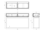 Консоль Garda Decor зеркальная с двумя ящиками 120*35*77 см