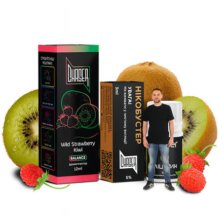 Chaser BLACK - Wild Strawberry Kiwi (30ml, 5% nic)