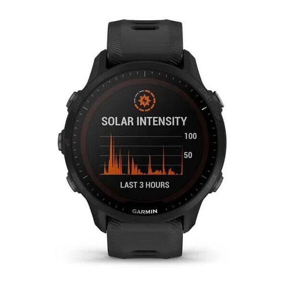 Умные часы Garmin Forerunner 955 Solar с черным ремешком (010-02638-20)