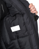 Куртка СИРИУС-МАСТЕР-М зимняя, тёмно-серая с чёрным и СВ кантом, с флисовым воротником и капюшоном