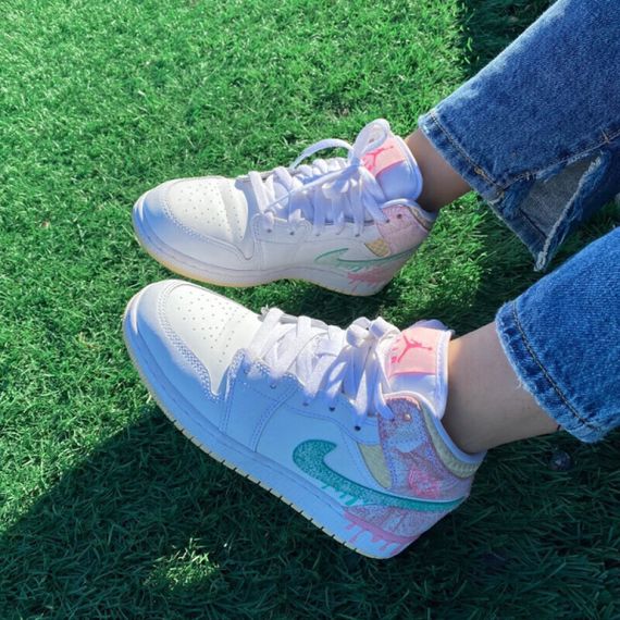 Иордания Air Jordan 1 Детские баскетбольные кроссовки МИД Топ Юнисекс