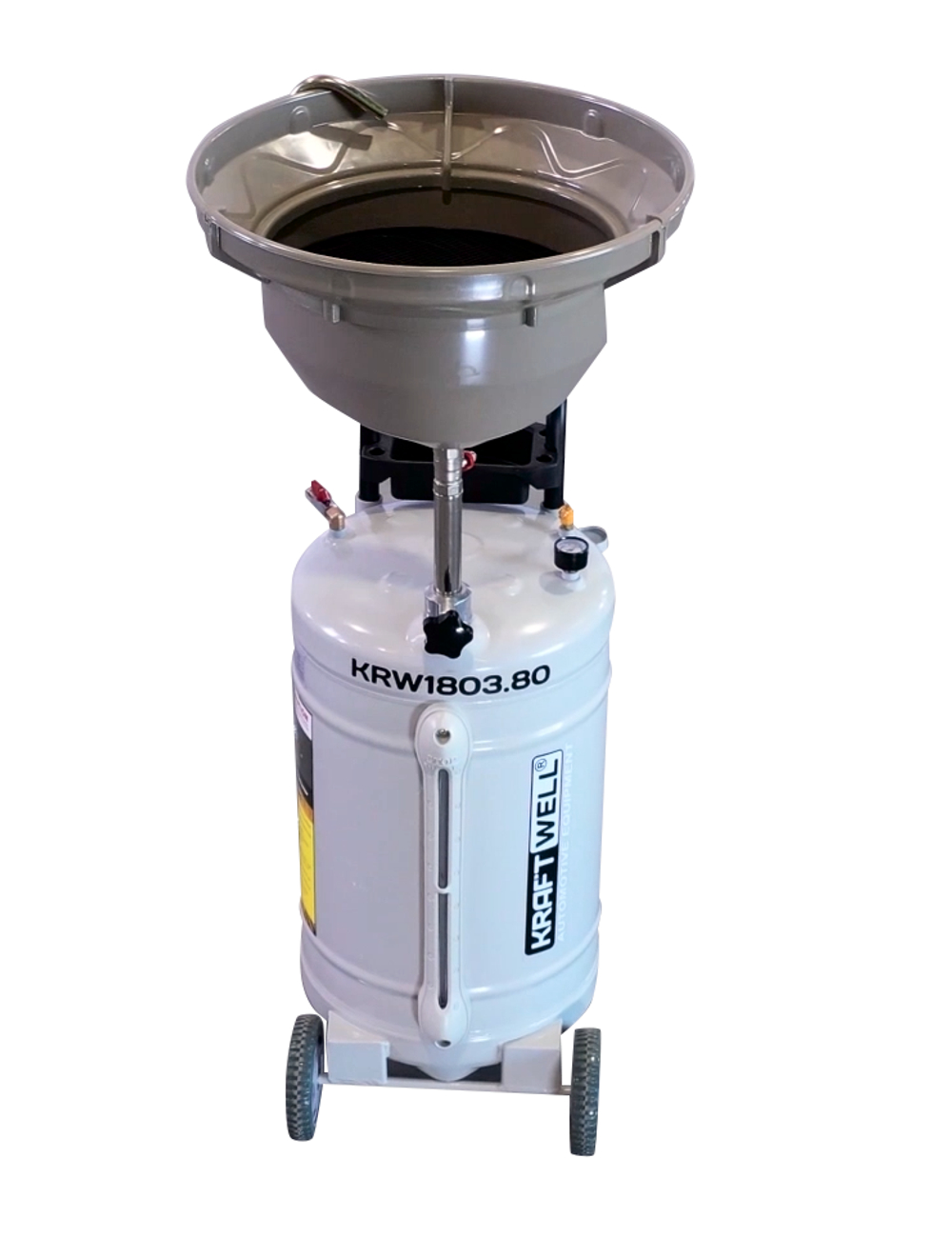 KraftWell KRW1803.80 Установка для слива масла/антифриза с подъемной ванной