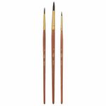 Кисти ГАММА, НАБОР 3 шт., (белка круглая № 2,3,4), блистер, 280618.09.05