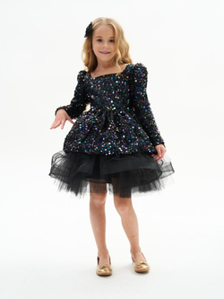 Нарядное новогоднее платье с пайетками Уэнсдэй