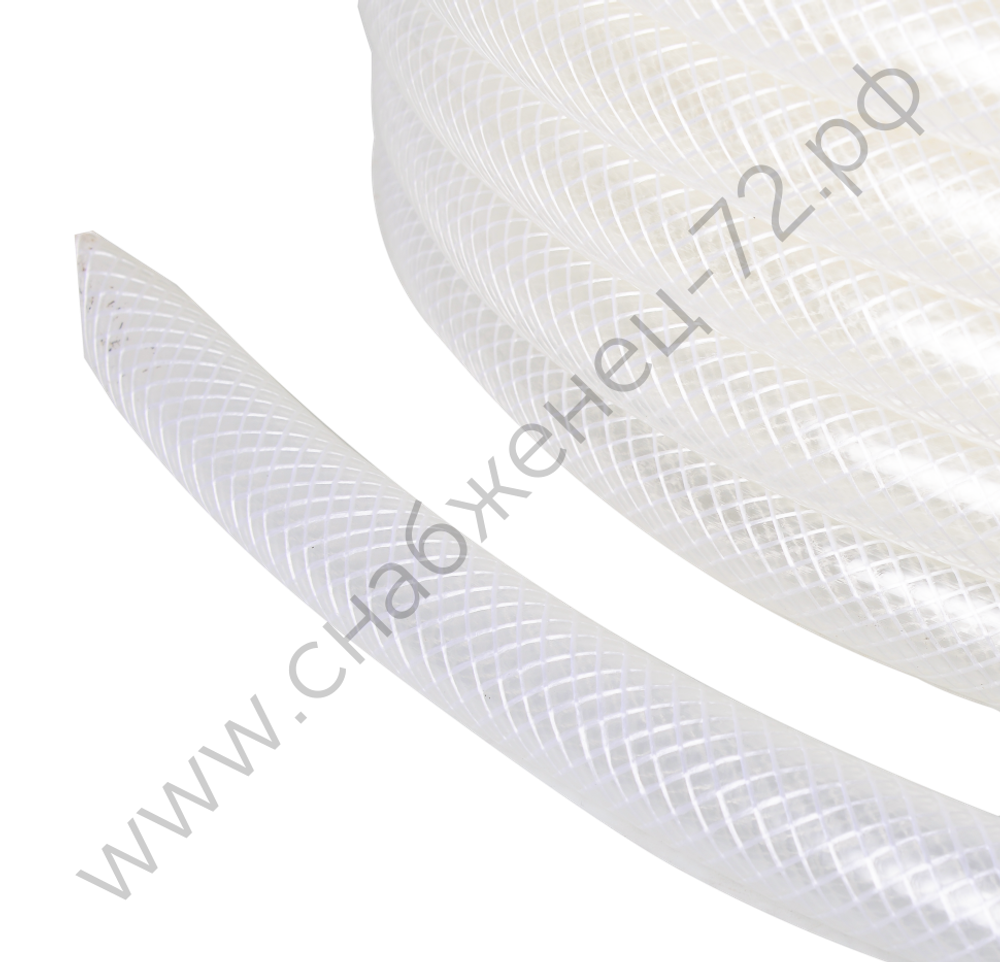 Шланг поливочный Вихрь "Силикон" трёхслойный армированный 3/4", 50м (прозрачный)