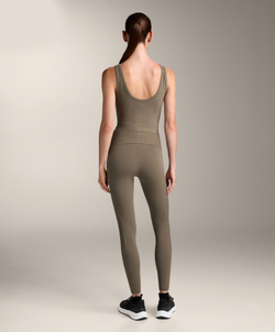 Oysho Топ Comfortlux с открытой спиной в рубчик, темно-серый