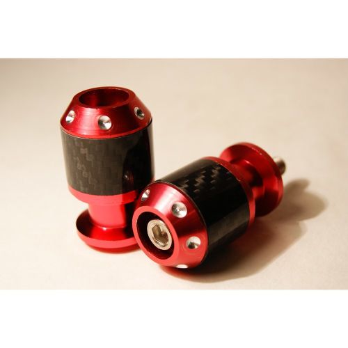 Слайдеры на маятник мотоцикла с карбоновыми вставками, 30х55 мм Красный