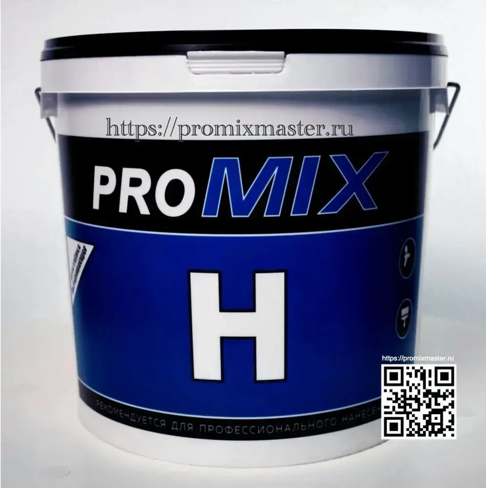 Толстослойная выравнивающая шпатлевка PROMIX H готовая для стен и потолков, 18 кг