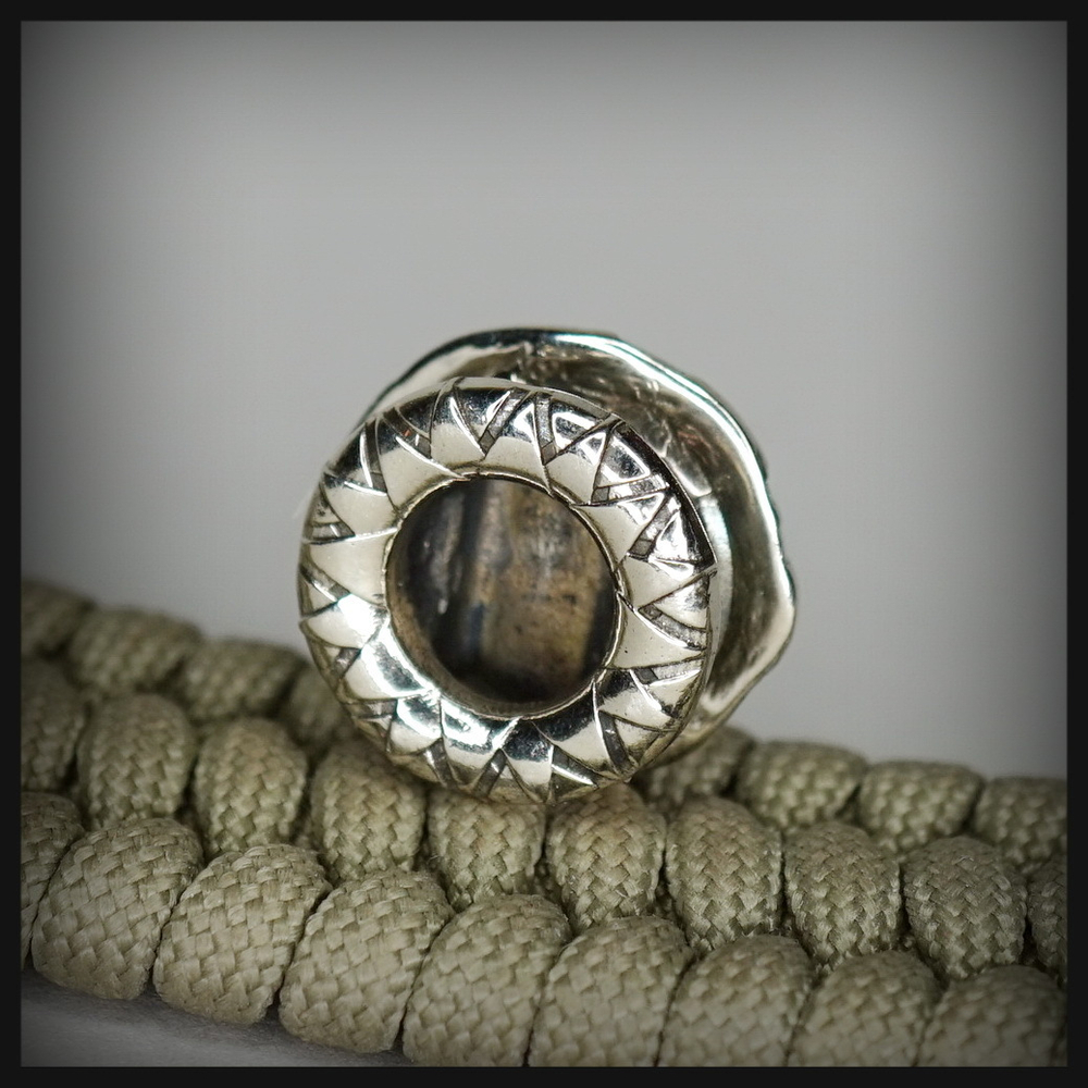 Бусина - вставка для браслета "Майя" , мельхиор