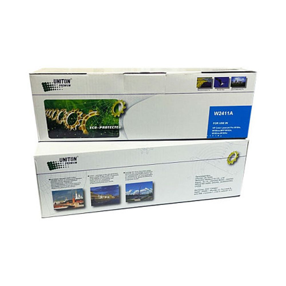 Картридж для HP M155/MFP M182/M183 W2411A cyan (без ЧИПА) UNITON Premium GREEN