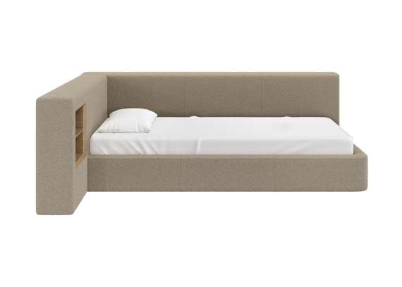 Диван-кровать Cube c нишей M (бежевый, букле)