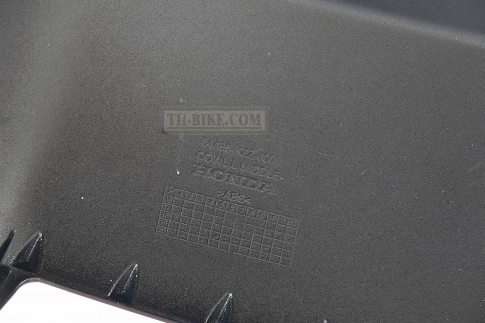 64410-KZZ-305ZA, COWL, L. MIDDLE (WOL), Black. Honda CRF250RL Rally250