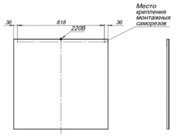 Зеркало Aquanet Lino 90 белый матовый