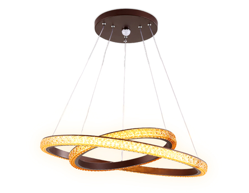 Подвесной светодиодный светильник с пультом FF11 CF/BR кофе/коричневый 108W D600*1700  (ПДУ ИК)