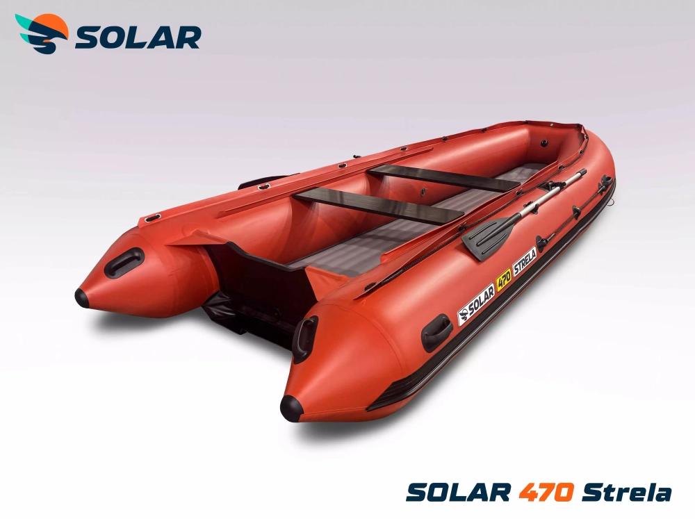 Лодка надувная моторная solar-470 strela jet tunnel