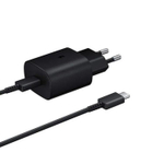 Сетевое зарядное устройство Samsung мощностью 25 Вт (USB-C) и кабель USB-C (1 м) (EP-TA800), черный
