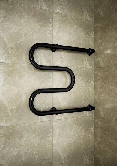 Полотенцесушитель Двин M(CS) без полки 60/40 1" Водяной, К0, Черный матовый