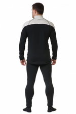 Термобелье зима Dragonfly Polartec высокий ворот, чёрный-белый