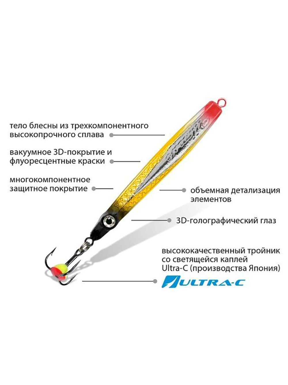 Блесна для рыбалки зимняя AQUA Штык