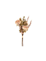 Букет античных пионовидных роз кремовые 59 см