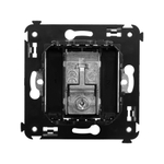 Розетка TV проходная в стену, "Avanti", "Черный матовый"