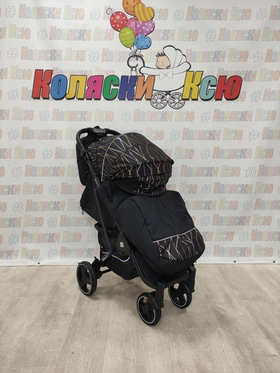 Коляска прогулочная Baballo Future 2024 золотые полоски (черная рама)