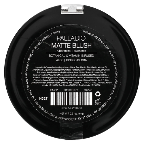 Palladio, матовые румяна, Bayberry GM02, 6 г (0,21 унции)
