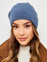 Шапка LACE удлиненная одинарная,с руликом с содержанием кашемира