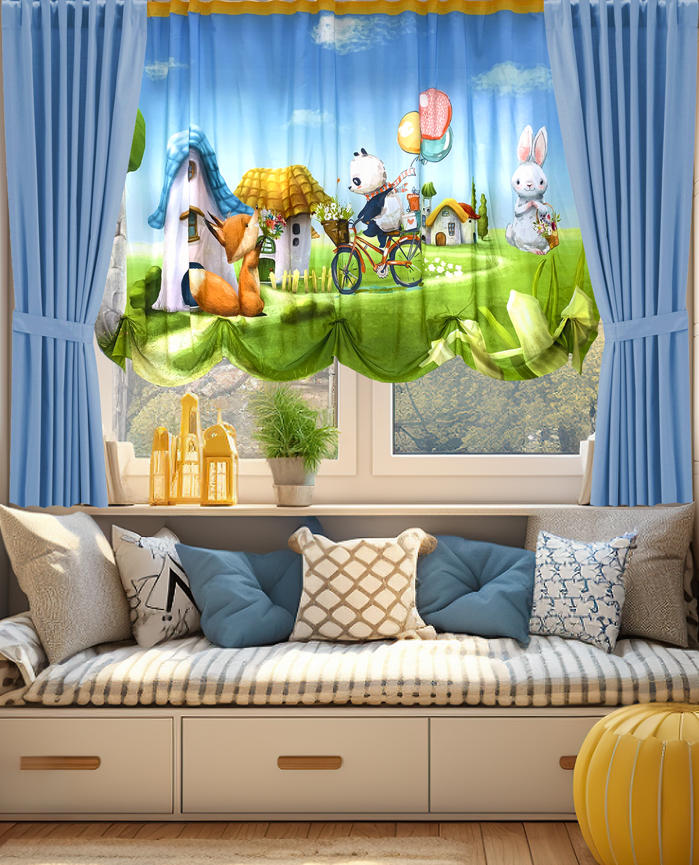 Дизайн штор "Веселые друзья"