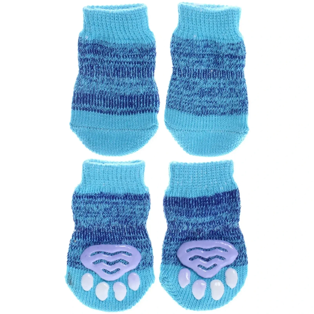 Носочки для животных «LAPUSIK», однотонные, цвет синий, размер l, 3,5см