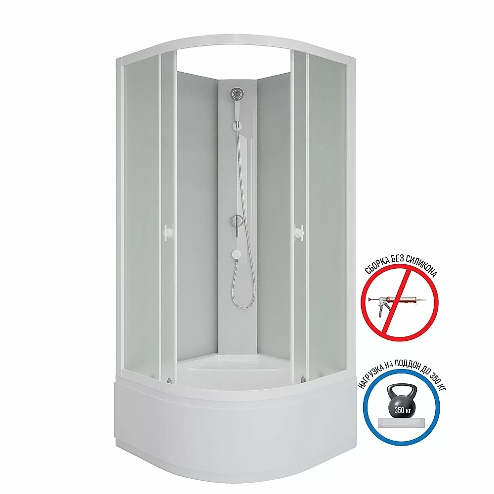 Душевая кабина Niagara "Promo" P100/40/MT/BK, 100x100, ABS-пластик
