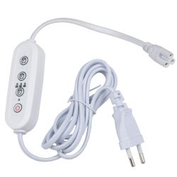 UST-E33 WHITE 2M Таймер с вилкой и разъемом L.N.G для фито светильника. 220В. 150Вт. Провод 2 метра. ТМ Uniel