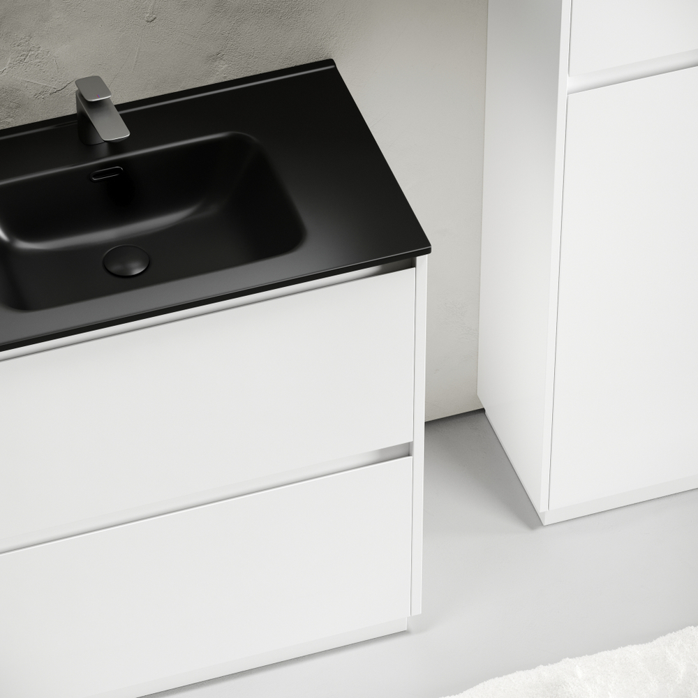 Тумба с раковиной Sancos Libra Floor 80 см LB80FW глянцевый белый