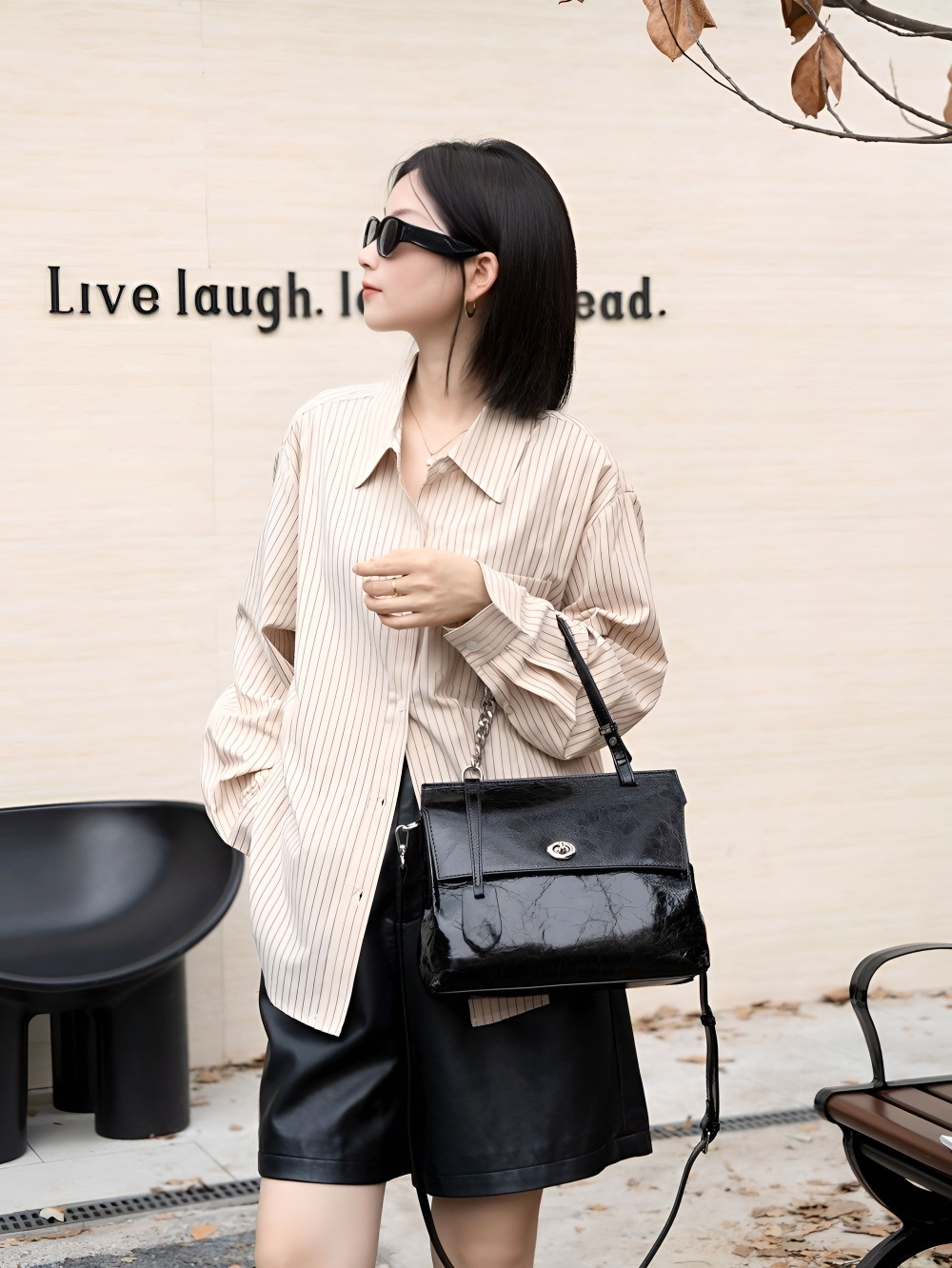 женская сумка на плечо из натуральной кожи