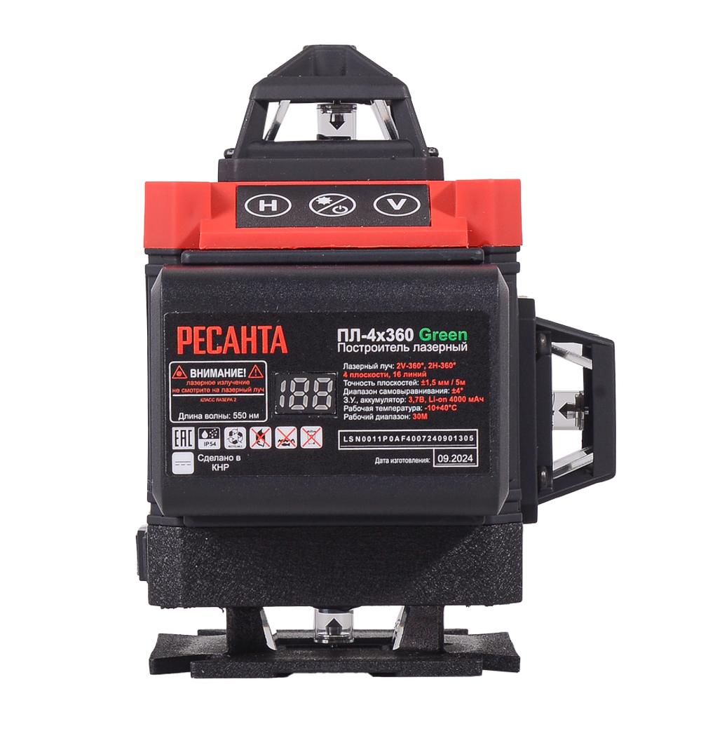 Построитель лазерный ПЛ-4Х360 Green Ресанта