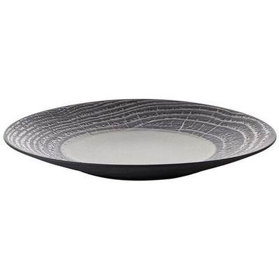 Тарелка «Арборесценс» мелкая;фарфор;D=310,H=35мм;черный,серый (Цвет: черный)