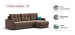 Угловой диван Босс Классик Велюр Монолит мокко