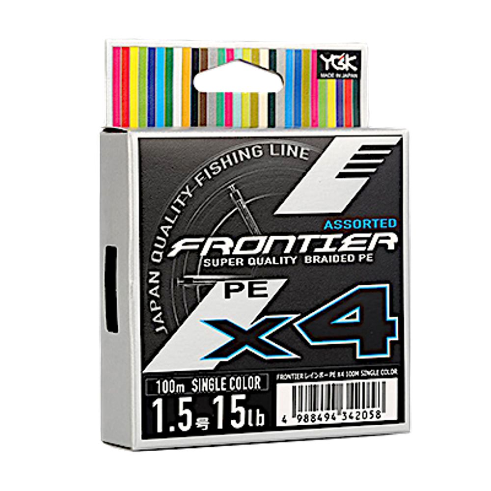 Шнур YGK Frontier X4 PE 100м #1.2  0.185мм 5.5кг 1шт Dark Green