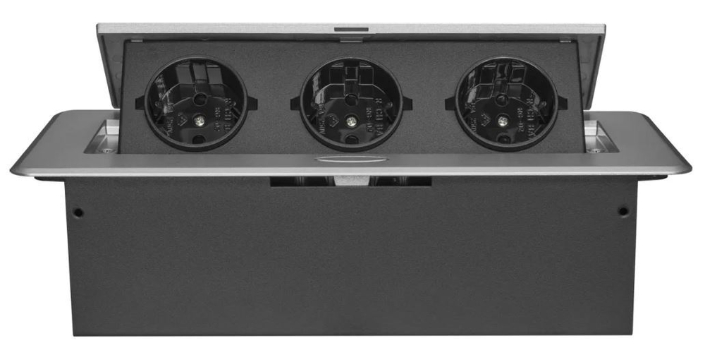 Блок розеток  Cactus CS-SOCKET-EU3-GYBK