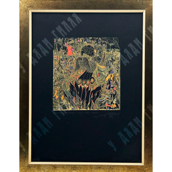 Ноздрин Юрий Анатольевич (р. 1949). Феникс. Райская птица. Тонированная бумага, офорт, акварель, гуа