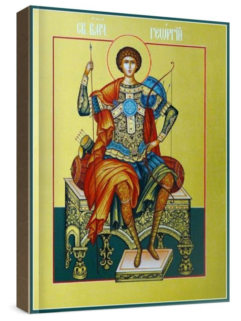 Георгий Победоносец (рукописная икона)