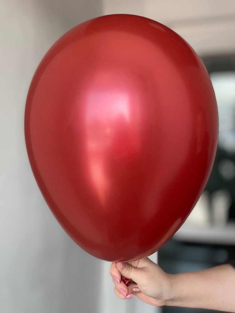 Воздушный шар однотонный Хром красный S ПАЛИТРА №4094