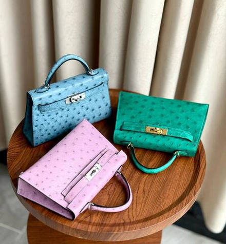 Сумка Hermes из кожи страуса