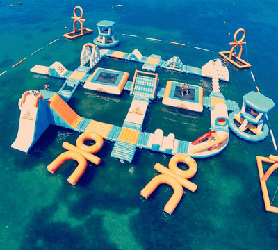 Коммерческий аквапарк на воде «Водное царство» 45×40×4 м